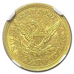 1851 $2.50 Liberty Gold Quarter Eagle AU-58 NGC