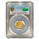 1851 $2.50 Liberty Gold Quarter Eagle MS-63 PCGS CAC