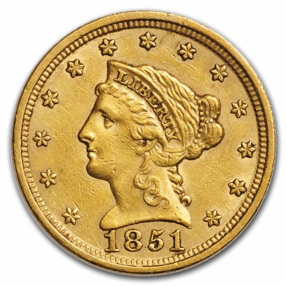 1851 $2.50 Liberty Gold Quarter Eagle XF 1851 $2.50 Liberty Gold Quarter Eagle XF