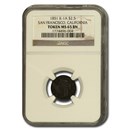 1851 $2.50 San Francisco California Token MS-65 NGC (BN, K-1A) 1851 $2.50 San Francisco California Token MS-65 NGC (BN, K-1A)