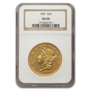 1851 $20 Liberty Gold Double Eagle AU-50 NGC