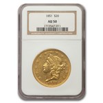 1851 $20 Liberty Gold Double Eagle AU-50 NGC