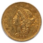 1851 $20 Liberty Gold Double Eagle AU-50 PCGS