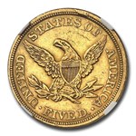 1851 $5.00 Liberty Gold Half Eagle AU-55 NGC