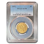 1851 $5 Liberty Gold Half Eagle AU-58 PCGS