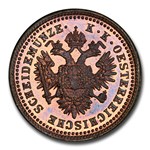 1851-A Austria Kreuzer PR-66 PCGS (Red/Brown)