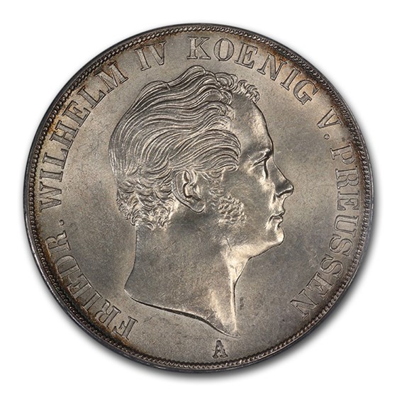 1851-A German State Prussia Silver 2 Thaler MS-65 PCGS 1851-A German State Prussia Silver 2 Thaler MS-65 PCGS