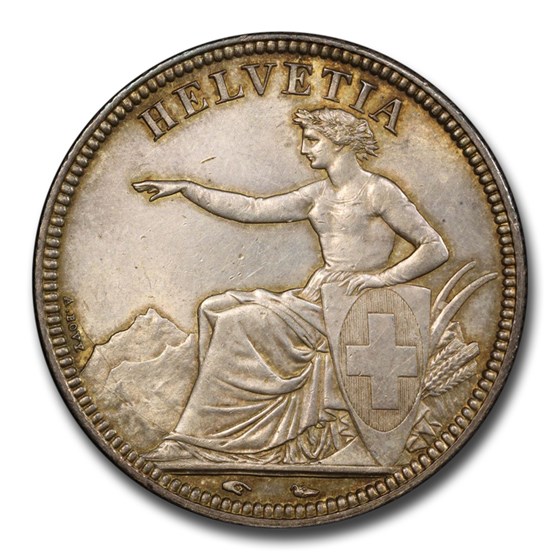 1851-A Switzerland Silver 5 Francs MS-62 PCGS 1851-A Switzerland Silver 5 Francs MS-62 PCGS
