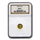1851-C $1 Liberty Head Gold Dollar MS-61 NGC