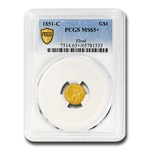 1851-C $1 Liberty Head Gold MS-65 PCGS