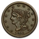 1851 Half Cent AU
