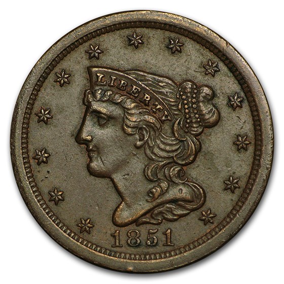 1851 Half Cent AU 1851 Half Cent AU