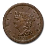 1851 Half Cent BU (Brown)