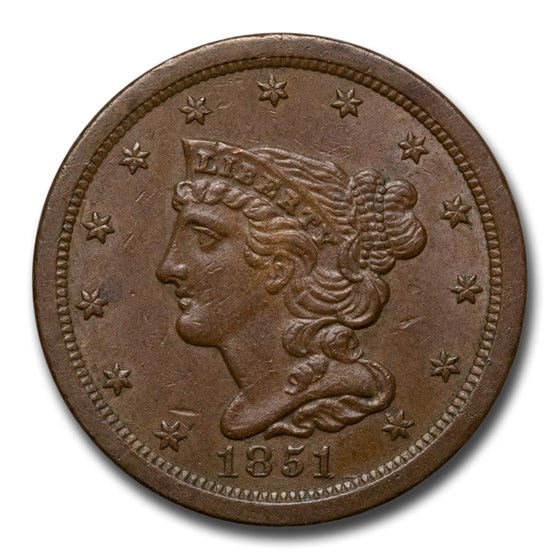 1851 Half Cent BU (Brown) 1851 Half Cent BU (Brown)
