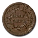 1851 Half Cent BU (Brown)