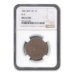 1851/INV 18 Large Cent MS-62 NGC (Brown, N-3)