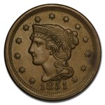 1851 Large Cent BU (Brown)