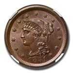 1851 Large Cent MS-65 NGC (Brown, N-18)