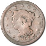 1851 Large Cent VG
