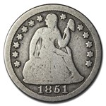 1851 Liberty Seated Dime VG
