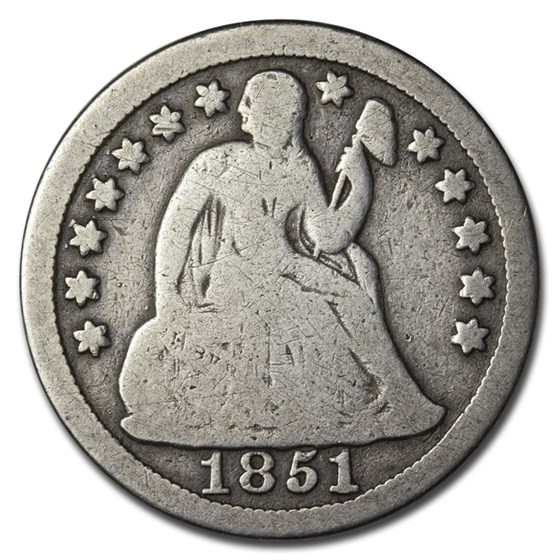 1851 Liberty Seated Dime VG