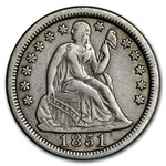 1851 Liberty Seated Dime XF