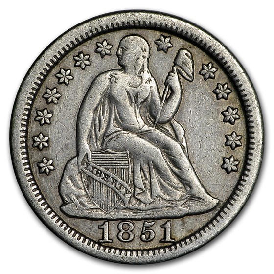 1851 Liberty Seated Dime XF