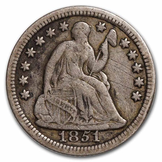 1851 Liberty Seated Half Dime Fine 1851 Liberty Seated Half Dime Fine