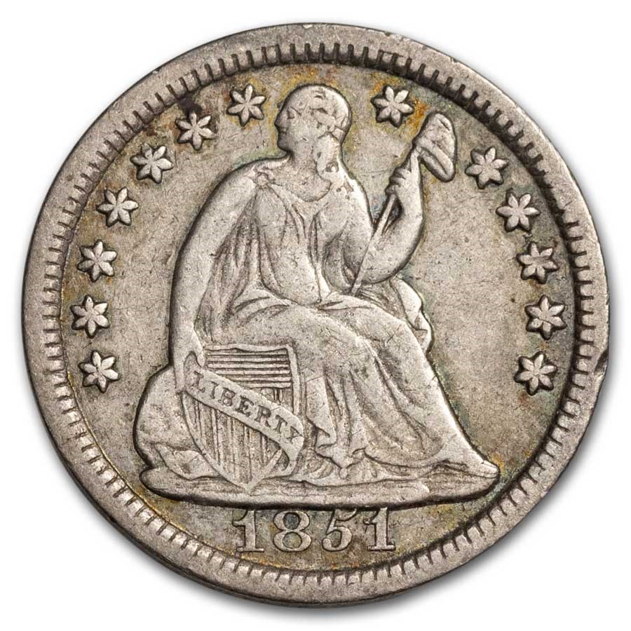 1851 Liberty Seated Half Dime VF