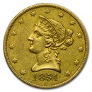1851-O $10 Liberty Gold Eagle VF Details (Cleaned)