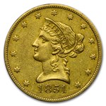 1851-O $10 Liberty Gold Eagle VF Details (Cleaned)