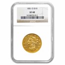 1851-O $10 Liberty Gold Eagle XF-40 NGC