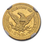 1851-O $2.50 Liberty Gold Quarter Eagle AU-58 NGC