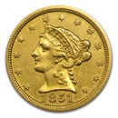 1851-O $2.50 Liberty Gold Quarter Eagle VF Details (Cleaned)