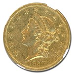 1851-O $20 Liberty Gold Double Eagle AU-53 NGC