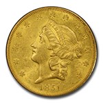 1851-O $20 Liberty Gold Double Eagle MS-60 PCGS