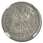 1851-O Liberty Seated Dime AU-58 NGC