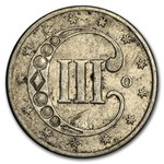 1851-O Three Cent Silver AU