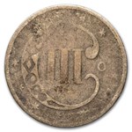 1851-O Three Cent Silver Good