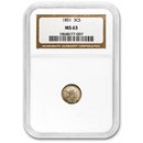 1851 Three Cent Silver MS-63 NGC