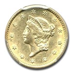 1852 $1 Liberty Head Gold AU-58 PCGS (SS Central America)