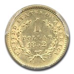 1852 $1 Liberty Head Gold AU-58 PCGS (SS Central America)