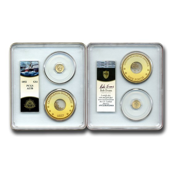 1852 $1 Liberty Head Gold AU-58 PCGS (SS Central America) 1852 $1 Liberty Head Gold AU-58 PCGS (SS Central America)