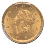 1852 $1 Liberty Head Gold MS-65 PCGS