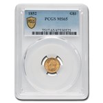 1852 $1 Liberty Head Gold MS-65 PCGS