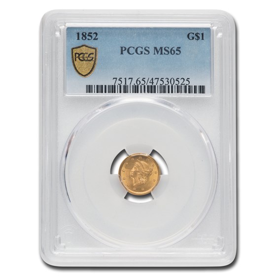 1852 $1 Liberty Head Gold MS-65 PCGS 1852 $1 Liberty Head Gold MS-65 PCGS