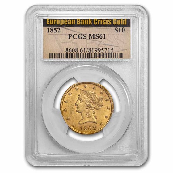 1852 $10 Liberty Gold Eagle MS-61 PCGS 1852 $10 Liberty Gold Eagle MS-61 PCGS