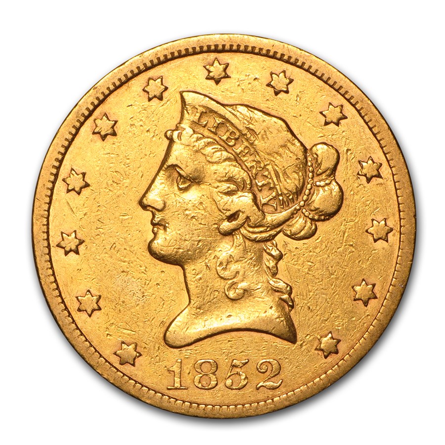 1852 $10 Liberty Gold Eagle VF