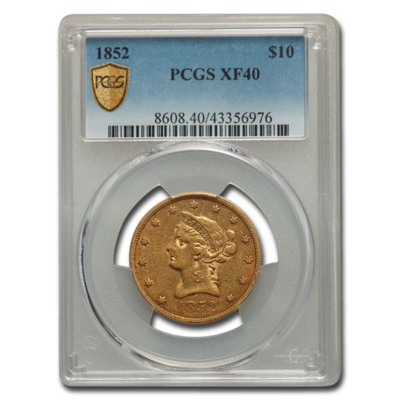 1852 $10 Liberty Gold Eagle XF-40 PCGS 1852 $10 Liberty Gold Eagle XF-40 PCGS