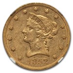 1852 $10 Liberty Gold Eagle XF-45 NGC